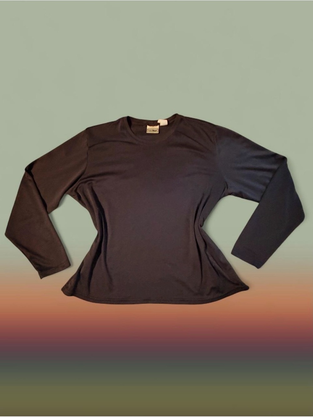 L.L. Bean Women's Long-Sleeve Crew Top - Black